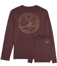 Load image into Gallery viewer, Burgundy Emerald Isle Apparel Long Sleeve T-Shirt