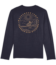 Load image into Gallery viewer, Navy Emerald Isle Apparel Shuffler Long Sleeve T-Shirt