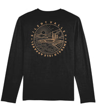 Load image into Gallery viewer, Black Emerald Isle Apparel Shuffler Long Sleeve T-Shirt