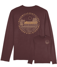 Load image into Gallery viewer, Burgundy Emerald Isle Apparel Long Sleeve T-Shirt
