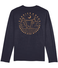 Load image into Gallery viewer, Navy Emerald Isle Apparel Shuffler Long Sleeve T-Shirt
