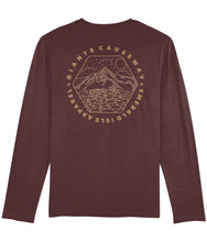 Load image into Gallery viewer, Burgundy Emerald Isle Apparel Shuffler Long Sleeve T-Shirt
