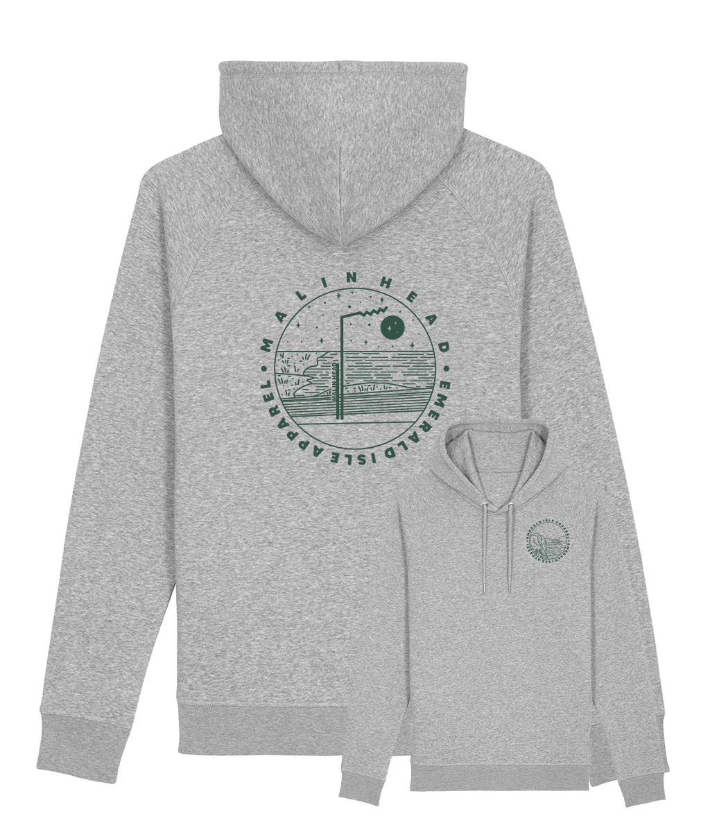 Grey Malin Head Pullover Side Pocket Hoodie