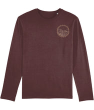 Load image into Gallery viewer, Burgundy Emerald Isle Apparel Shuffler Long Sleeve T-Shirt
