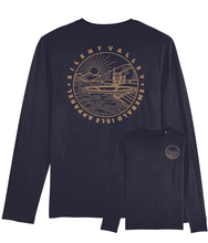 Load image into Gallery viewer, Navy Silent Valley Shuffler Long Sleeve T-Shirt
