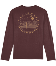Load image into Gallery viewer, Burgundy Malin Head Shuffler Long Sleeve T-Shirt
