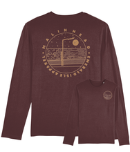 Load image into Gallery viewer, Burgundy Malin Head Shuffler Long Sleeve T-Shirt
