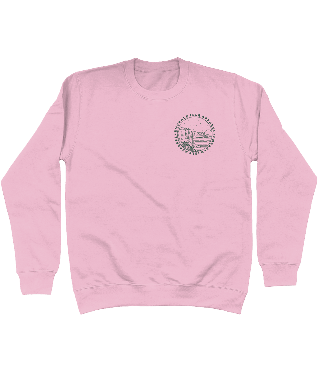 Mini Me Pink Emerald Isle Apparel Logo Sweatshirt