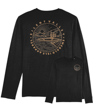 Load image into Gallery viewer, Black Silent Valley Shuffler Long Sleeve T-Shirt
