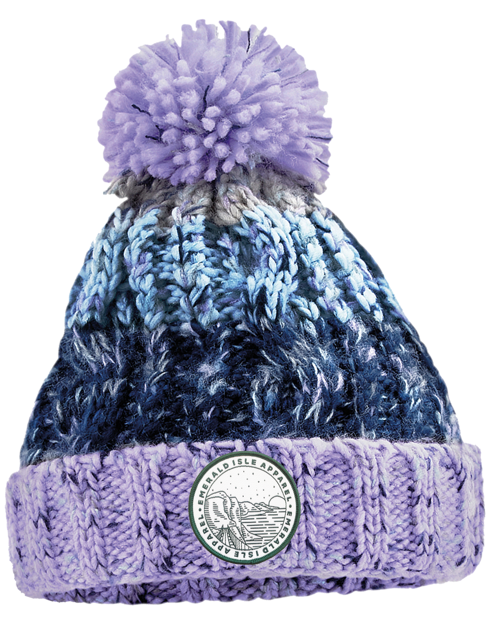Irish Lavender Mini Me Pom Pom Beanie